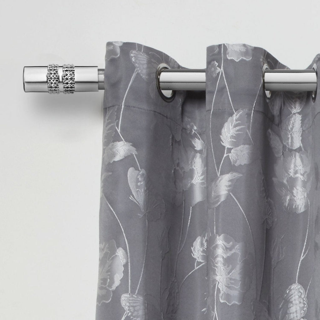 Chrome Diamante Extendable Curtain Pole