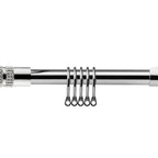 Chrome Diamante Extendable Curtain Pole with Rings