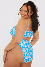 Floral High Leg Bikini Brief