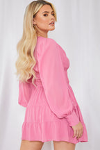 Shirred Waist Tiered Dress