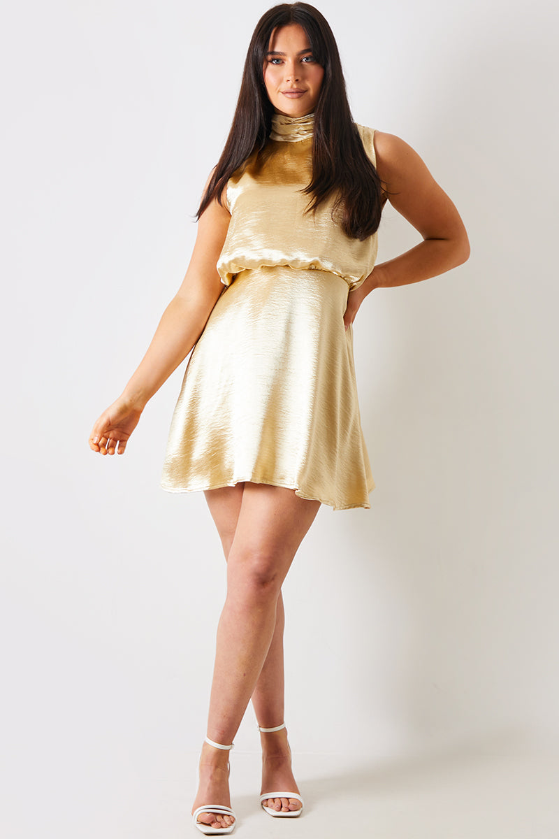 Liquid Satin Mini Dress