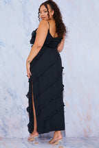 Ruffle Detail Maxi Dress