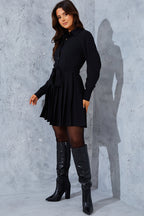 Pleated Shirt Dress