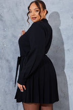 Pleated Shirt Dress