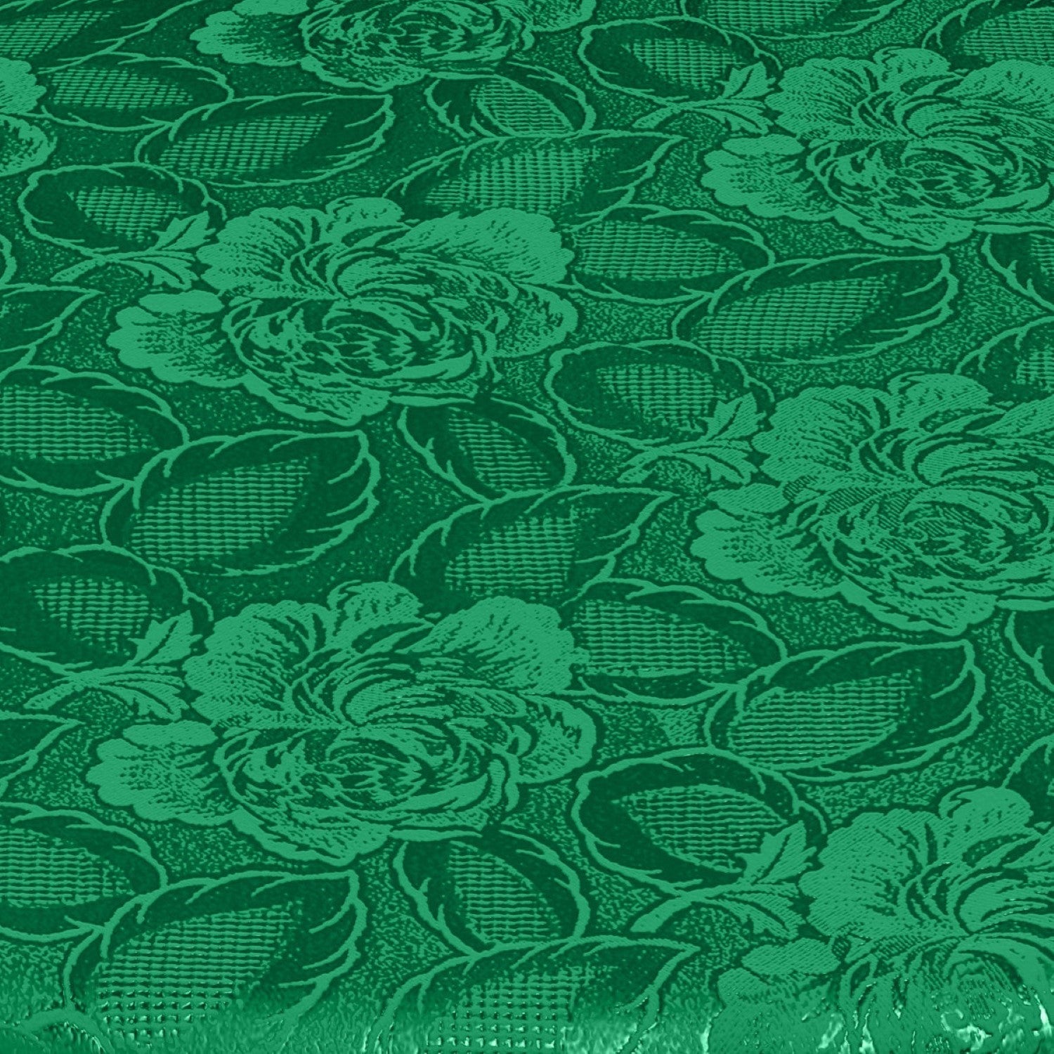 Damask Rose Green Jacquard Table Cloth
