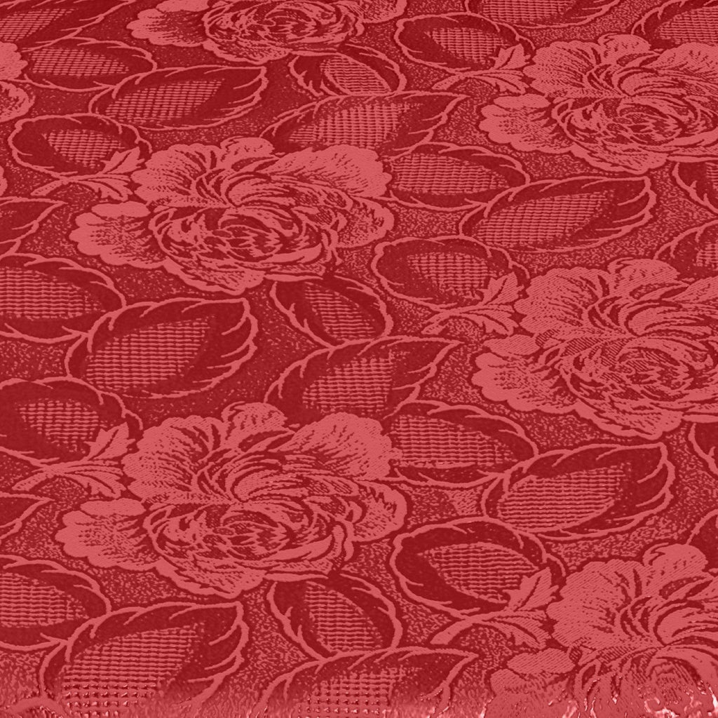 Damask Rose Red Jacquard Table Cloth