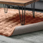 Deluxe Cappuccino Faux Rabbit Fur Room Rug