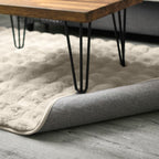 Deluxe Cream Faux Rabbit Fur Room Rug