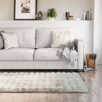 Deluxe Cream Faux Rabbit Fur Room Rug