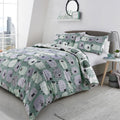 Dotty Sheep Duck Egg Blue Easy Care Duvet Set