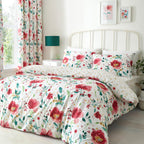 Abstract Poppy Red Reversible Duvet Set