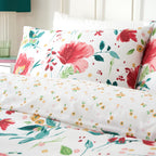 Abstract Poppy Red Reversible Duvet Set