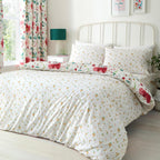 Abstract Poppy Red Reversible Duvet Set