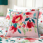 Abstract Poppy Velvet Reversible Cushion (43cm x 43cm)