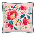 Abstract Poppy Velvet Reversible Cushion (43cm x 43cm)