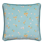 Abstract Poppy Velvet Reversible Cushion (43cm x 43cm)