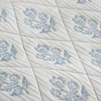 Block Floral Trellis Blue Duvet Set