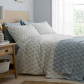 Block Floral Trellis Blue Duvet Set