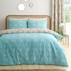 Edena Deco Floral Natural Reversible Duvet Set