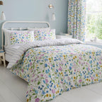 Sweet Pea Floral 100% Cotton Reversible Duvet Set