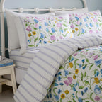 Sweet Pea Floral 100% Cotton Reversible Duvet Set