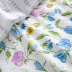 Sweet Pea Floral 100% Cotton Reversible Duvet Set
