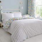 Sweet Pea Floral 100% Cotton Reversible Duvet Set