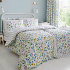 Sweet Pea Floral 100% Cotton Reversible Duvet Set