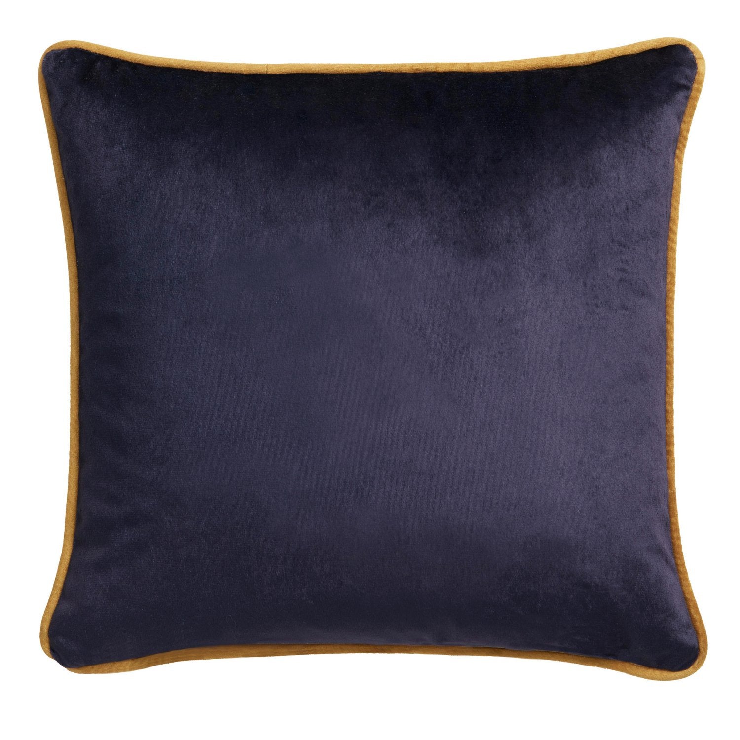Laurence Llewelyn-Bowen Down the Dilly Ochre/Blue Velvet Cushion (43cm x 43cm)