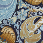 Laurence Llewelyn-Bowen Down the Dilly Ochre/Blue Velvet Cushion (43cm x 43cm)