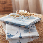 Anya Blue Leaf Reversible Duvet Set