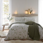 Eliza Green Leaf Reversible Duvet Set