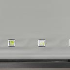 Grey Square Eyelet Roller Blind