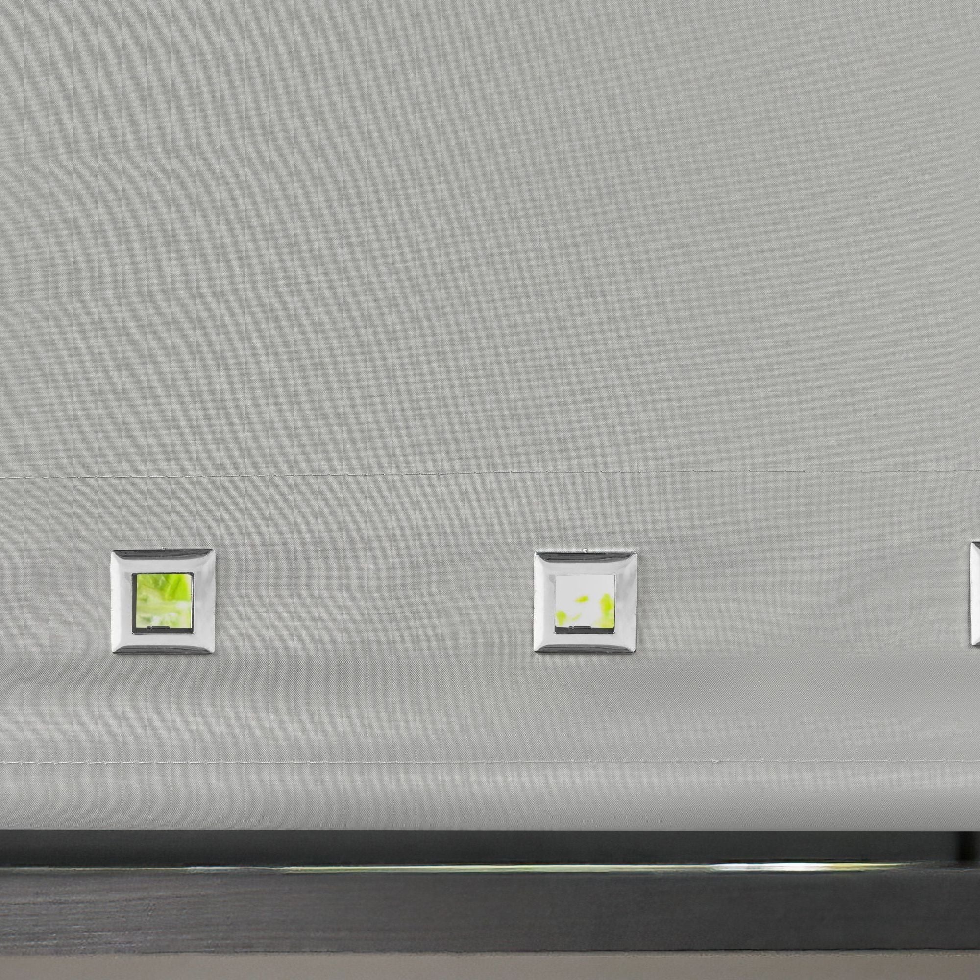 Grey Square Eyelet Roller Blind