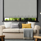 Grey Square Eyelet Roller Blind