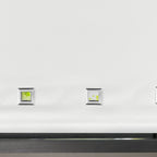 White Square Eyelet Roller Blind