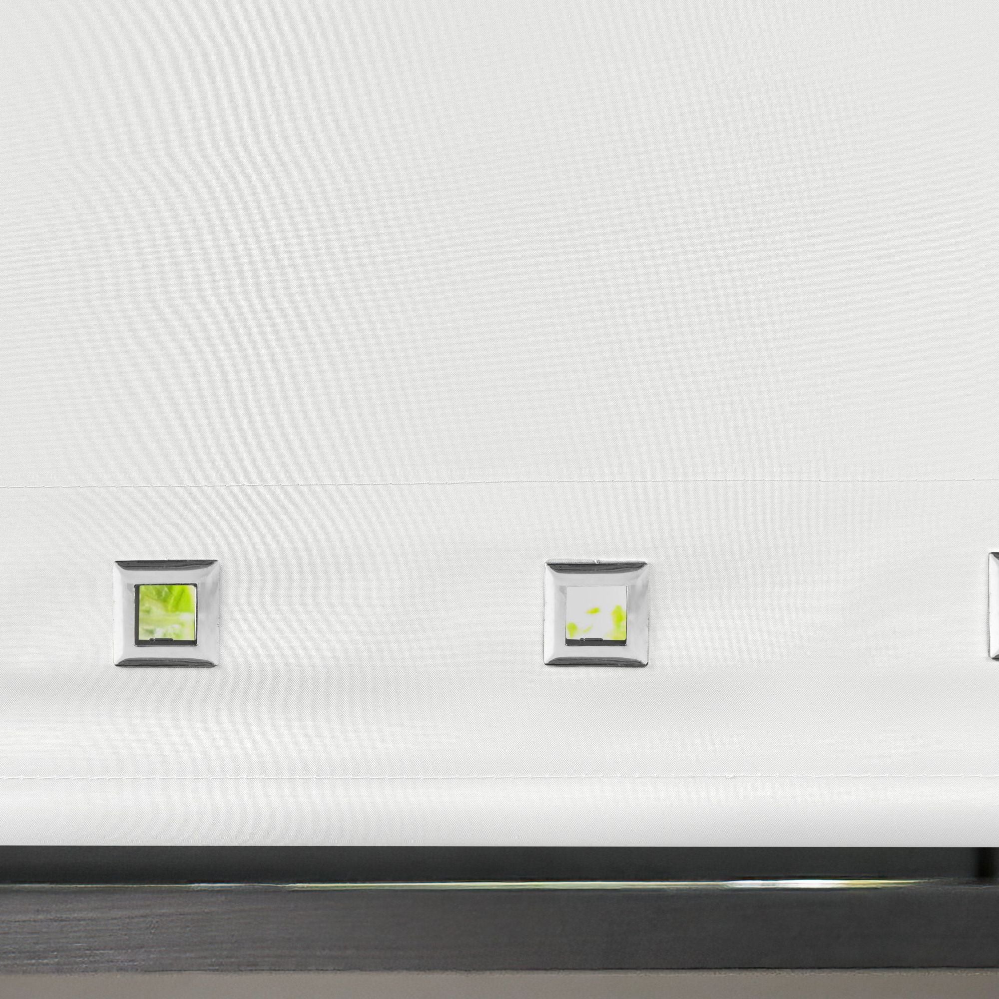 White Square Eyelet Roller Blind