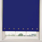 Royal Blue Square Eyelet Roller Blind