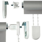 Grey Square Eyelet Roller Blind