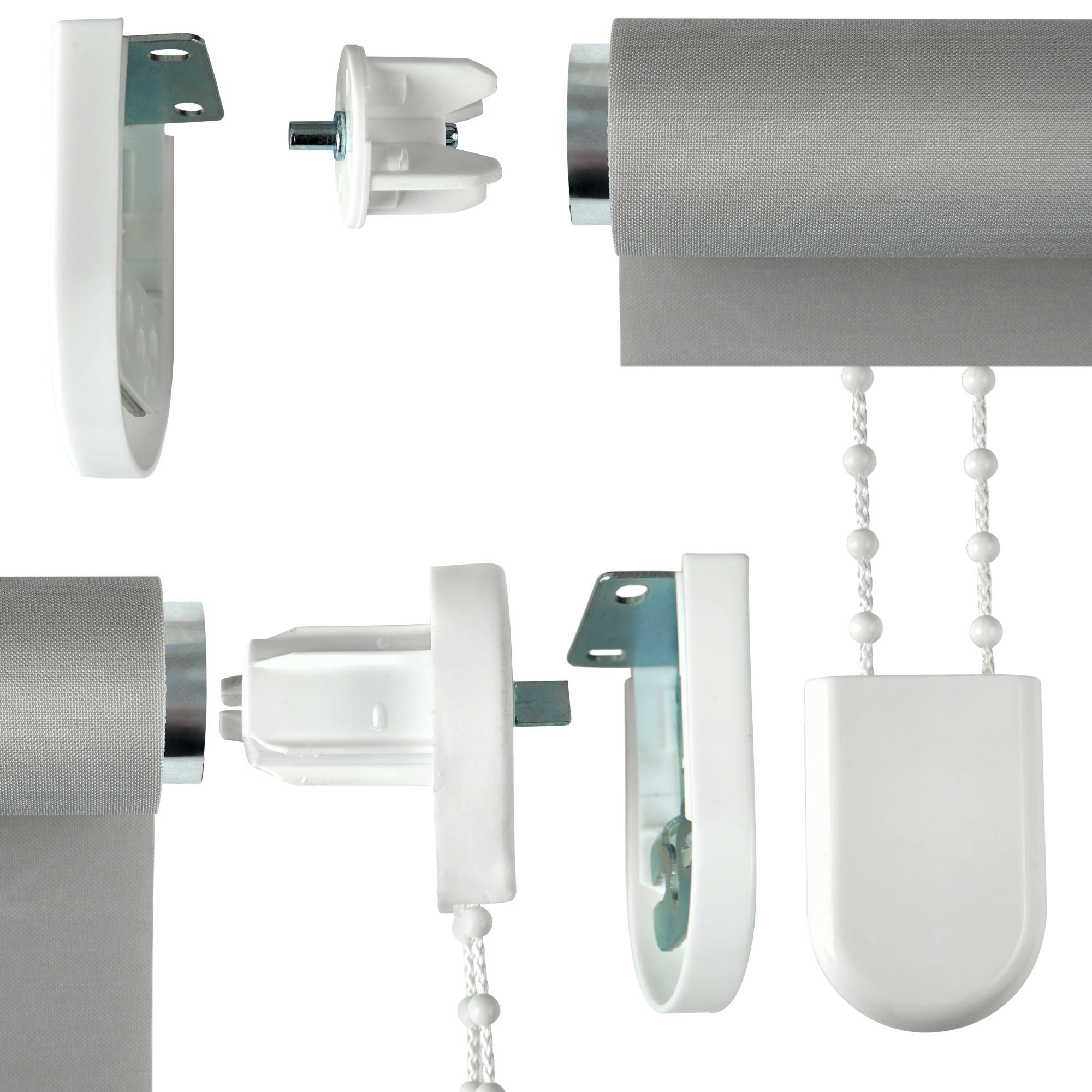 White Square Eyelet Roller Blind