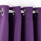Cali Amethyst Purple Thermal Blackout Eyelet Curtains