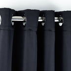 Cali Black Thermal Blackout Eyelet Curtains