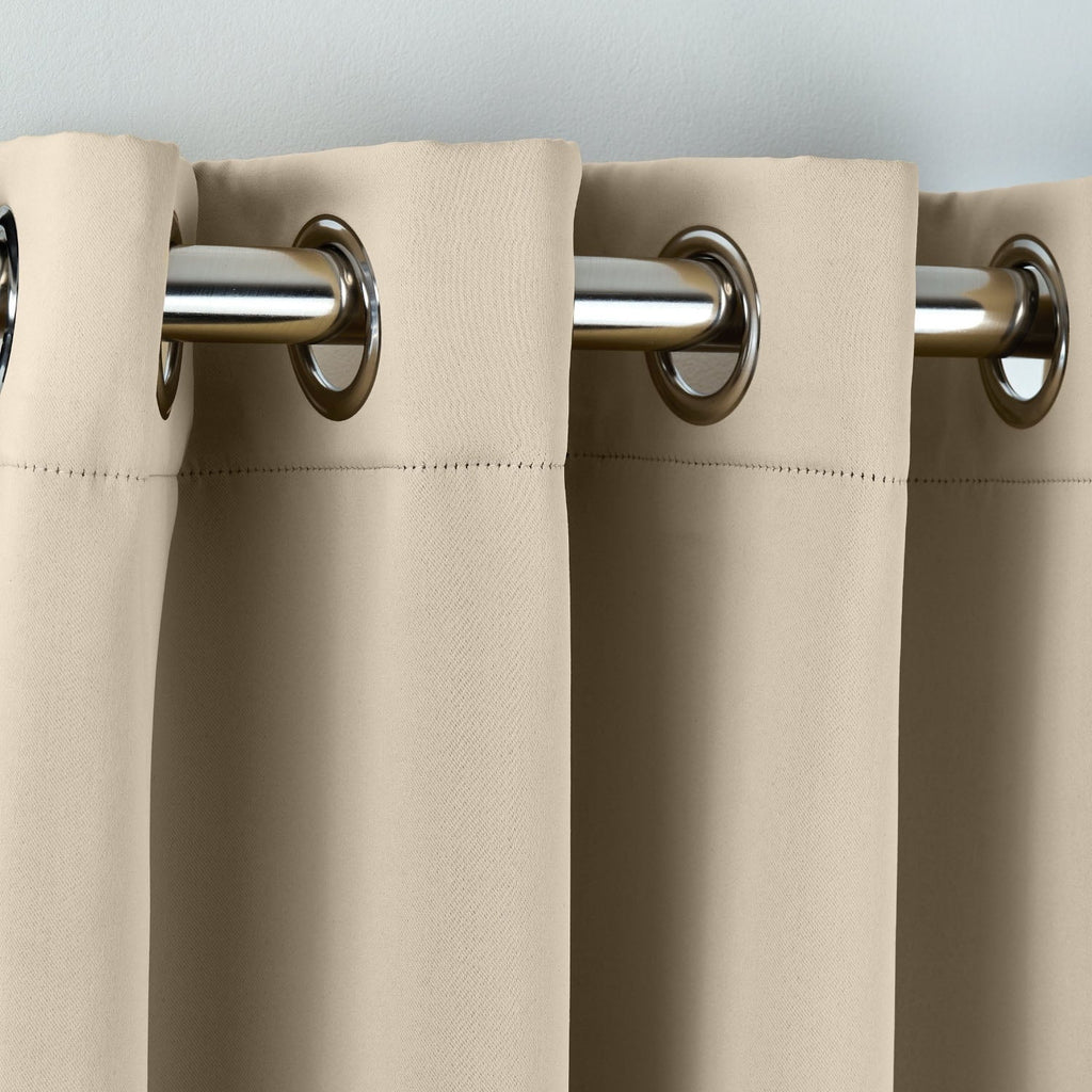 Cali Latte Thermal Blackout Eyelet Curtains