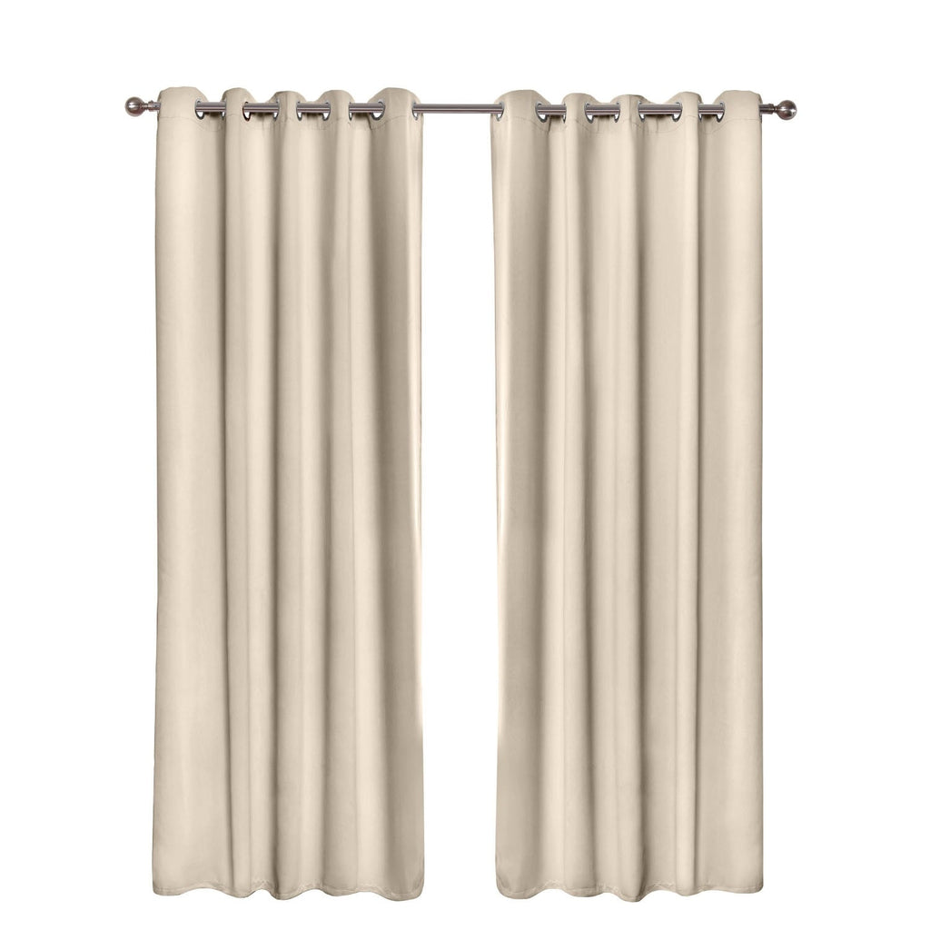 Cali Latte Thermal Blackout Eyelet Curtains