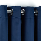 Cali Navy Blue Thermal Blackout Eyelet Door Curtain