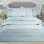 Eden Duckegg Embellished Jacquard Quilted Bedspread Set