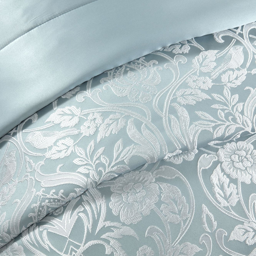 Eden Duckegg Embellished Jacquard Quilted Bedspread Set