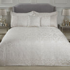 Eden Cream Embellished Jacquard Duvet Set