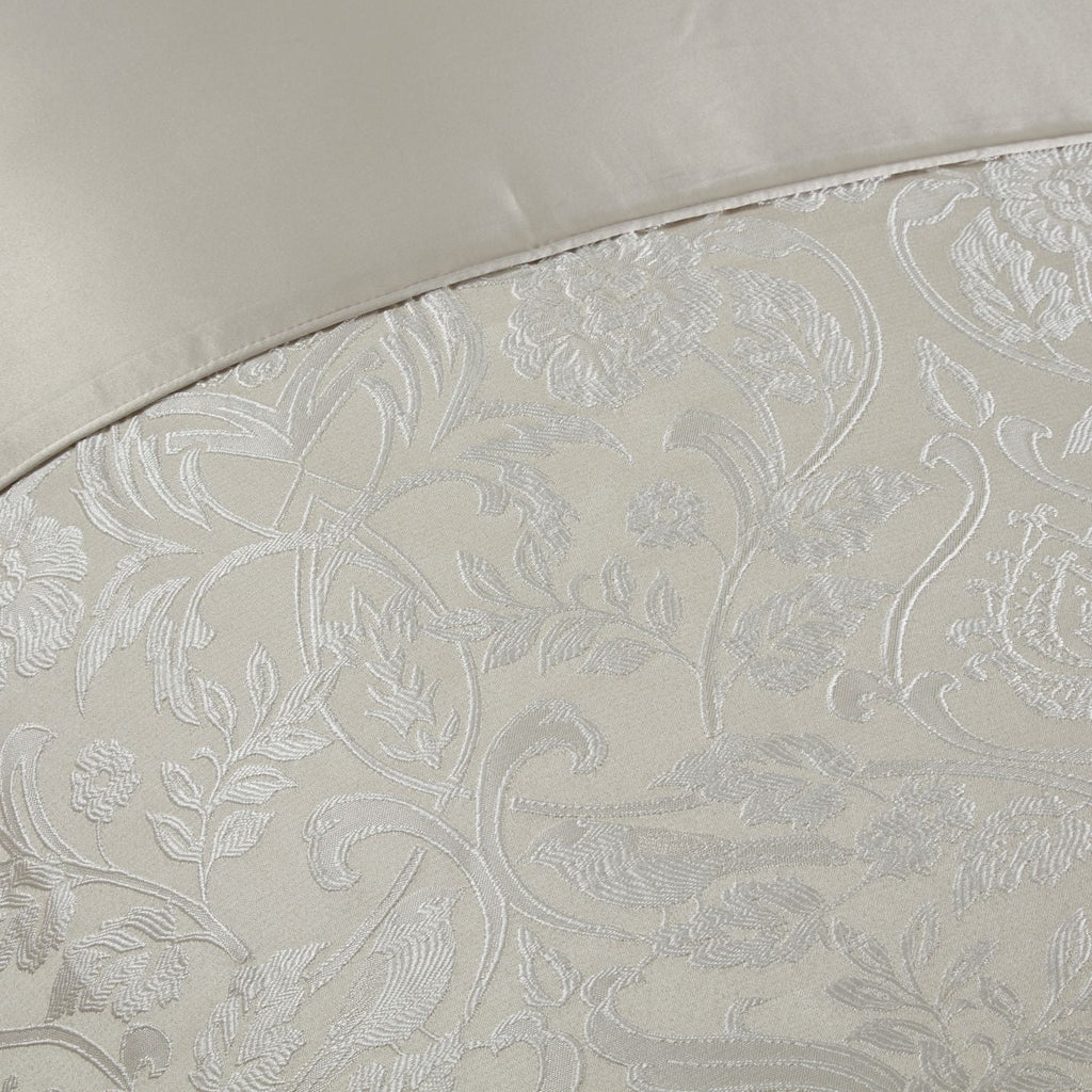 Eden Cream Embellished Jacquard Duvet Set