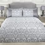 Eden Silver Embellished Jacquard Duvet Set